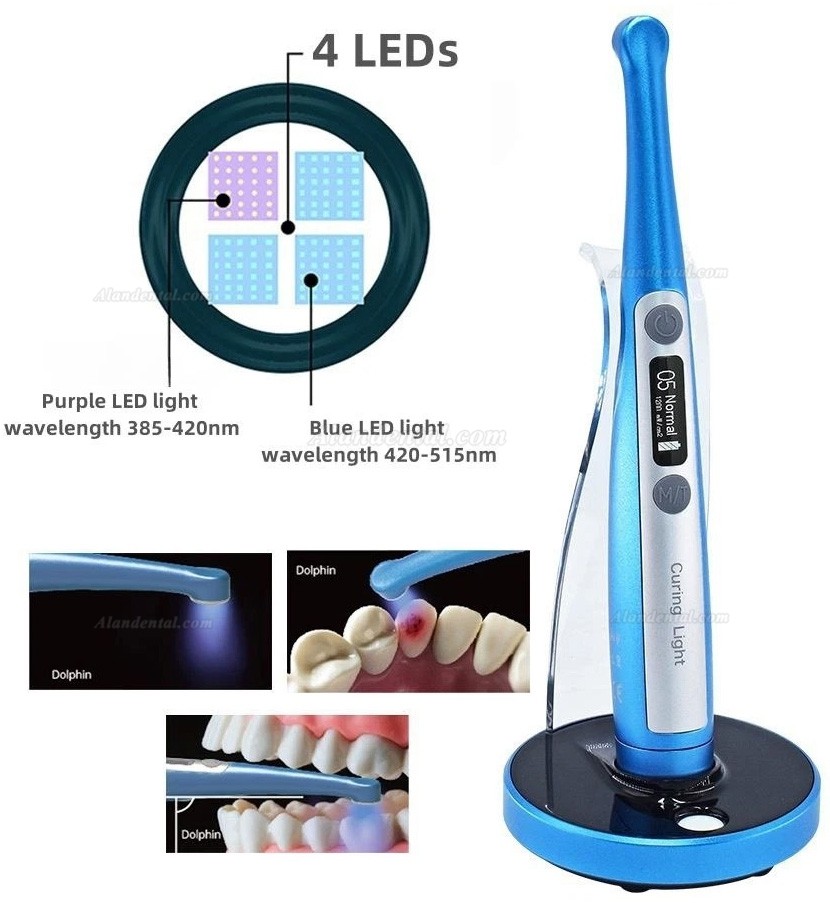 Mecco Dolphin Dental LED Curing Light with Built-in Light Meter and Microcure Lens